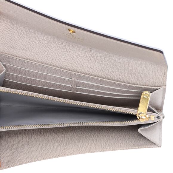 Louis Vuitton Monogram Dentelle Sarah Wallet Brown Silver - Picture 5 of 6